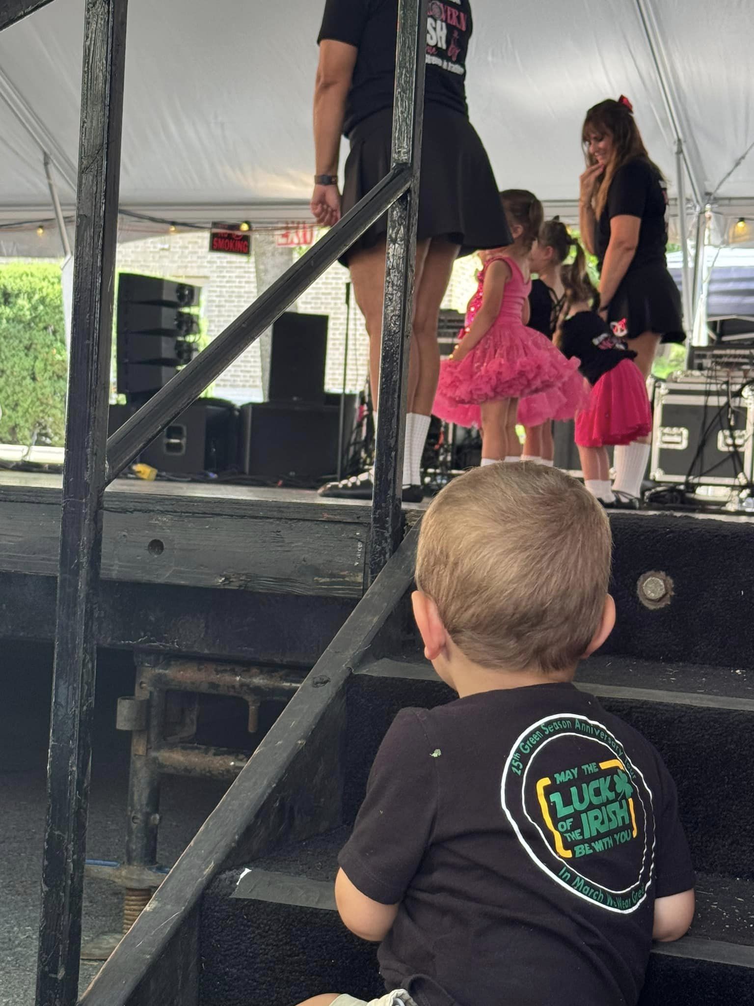 One the littler Hauser watching side stage